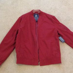 Men’s red bomber jacket